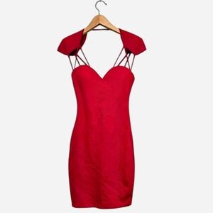 GUESS Red Bodycon Cap sleeve dress